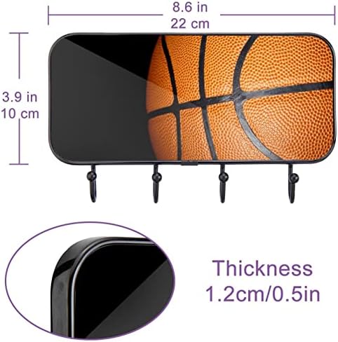 Ganchos de parede Guerotkr, ganchos pendurados, ganchos pegajosos para pendurar, padrão de basquete preto