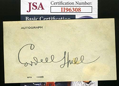 Cordell Hull JSA CoA assinado Mão assinado Secretário de Estado Autograf