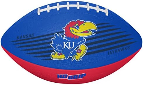 Rawlings NCAA Kansas Jayhawks Unisex 07903034111NCAA Downfield Youth Football, azul, um tamanho