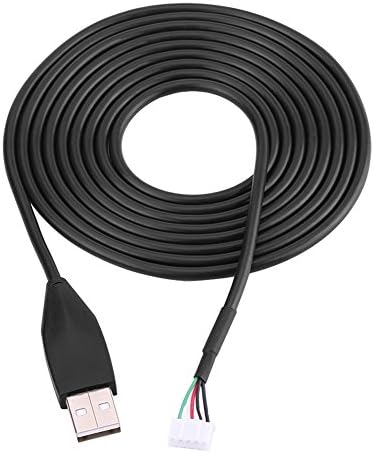 Linha de mouse USB PLPLAAOO, cabo USB de mouse, 2 metros USB Mouse Line Free Cable Replacement Repair Acessório