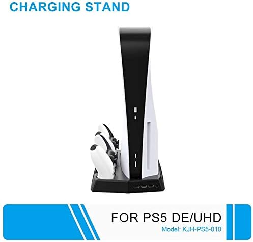 MBBJM Charging Stand With Fan CofriChing 3 USB Hub Charger Porta Cooler Handle Charger para acessórios de jogo PS5
