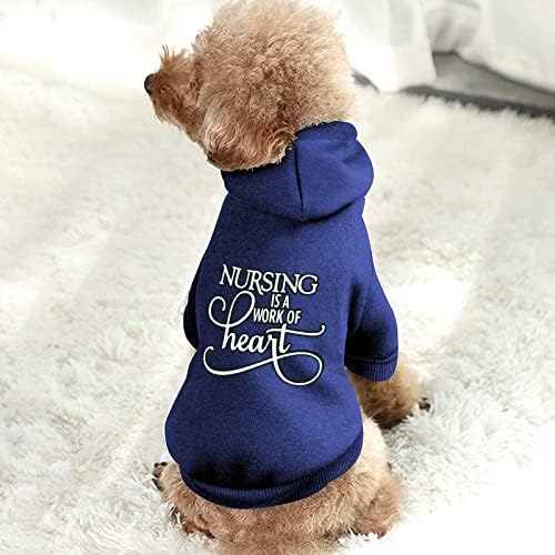 A enfermagem é uma obra de coração de uma peça de cão roupas de roupa de estimação com acessórios para animais de estimação para cachorrinho e gato 2xl