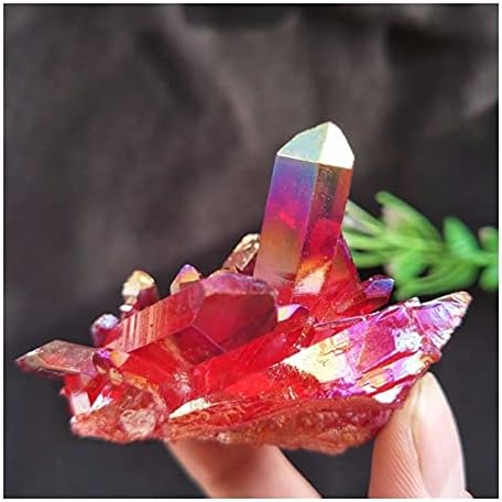 GWNWTT Red Quartz Titanium bismuto Silício Rainbows Pedras e minerais naturais Pedras cruas e minerais