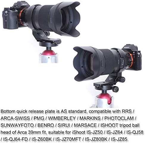 Anel de montagem do tripé ISHOOT, suporte de colarinho de lente de metal de 82mm compatível com Sigma 40mm f/1.4 DG HSM Art Lens,
