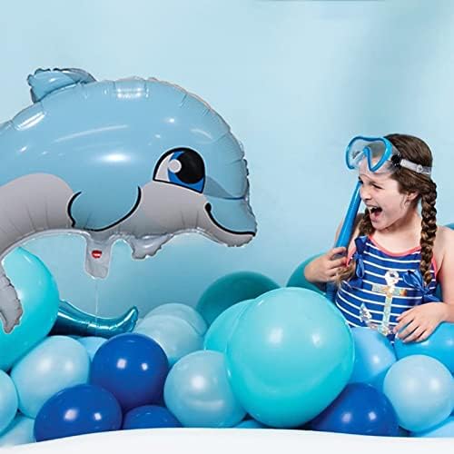 12 peças grandes balões de animais marinhos fofos polopus tubarão peixe golfinho hippocampus riodmolia balões de