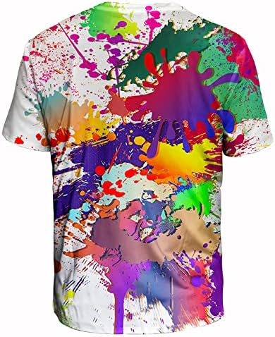 ASYLVAIN UNISSISEX 3D Camiseta gráfica design colorido Design colorido de manga curta Camiseta digital para jovens