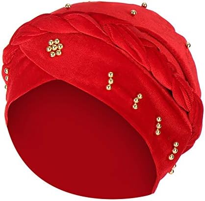 Capacete de gorro de cabeceira boné para mulheres chapéu de chapéu sólido chapéu embrulhado bobal feminino cancer muçulmano