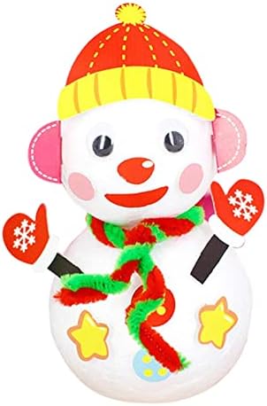 Npkgvia boneco de neve urso decoração criação de poliestireno artesanato branco material de espuma de natal boneco boneca