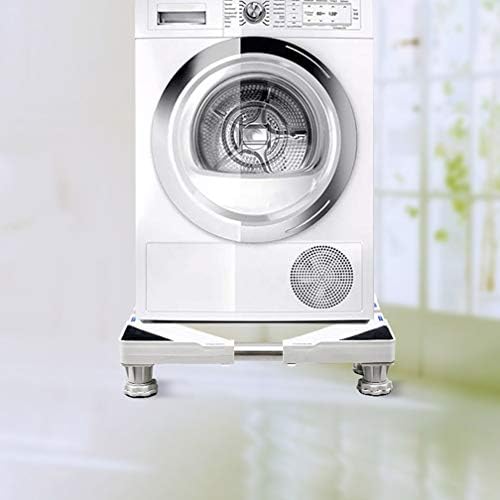 Baoyouni Ajustável Máquina de lavar base de base Tamanho telescópico 4 pés fortes para lavadora secadora, geladeira