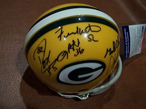 Equipe de Packers assinou o Autograph Mini Capacete PSA/DNA Jacke Butler, Winters, Don BB - Mini Capacetes Autografados