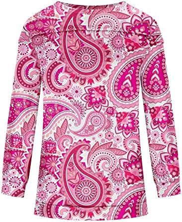 Pulloves geométricos de moda feminina Redonda de mangas compridas Tee Tops moda moda camisetas casuais t -campos