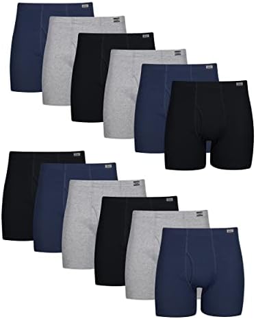 Pacote de cuecas de cueca de roupas íntimas masculinas Hanes, algodão Briefroft Boxer para homens, umidade respirável e multipack