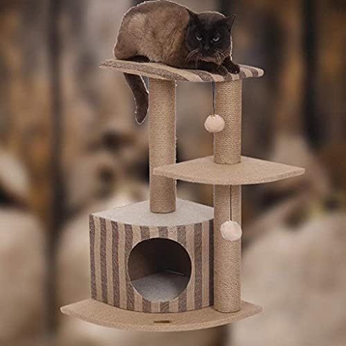 Condomínio de árvore de gatos haieshop arranhando pós -gato torre gato tênis brinquedos de torre com gato em casa para gatos internos/externos Atividade Árvore gato estável Postagens de arranhões gatos função 720