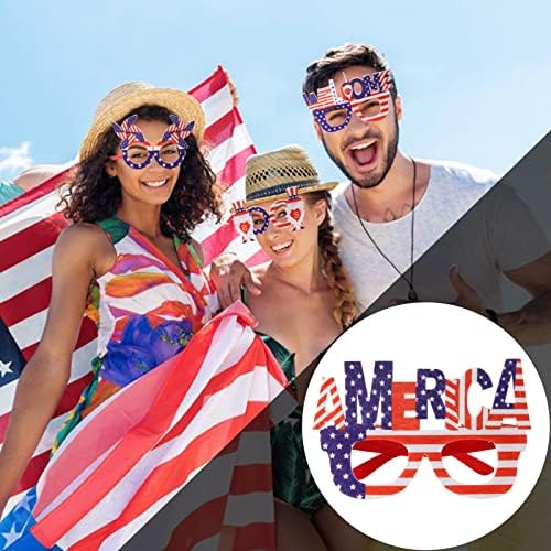 2023 Novos Óculos de sol 1pairs Sungrasses Sunglasses de bandeira patriótica Os óculos de sol de estilo retro dos anos 80 para homens mulheres