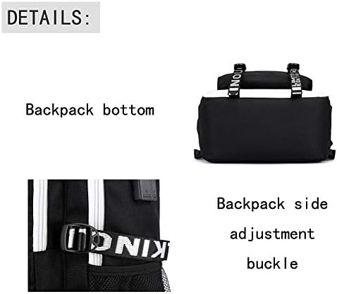 Backpack de laptop de lona de desenhos animados de Gmoke para adolescentes, mochila para homens homens com porto de cobrança