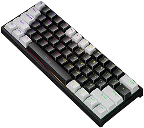 Firado 60% do teclado mecânico do teclado RGB BackLit Compact 61 teclado Mini teclado com interruptores azuis para Windows PC PA4