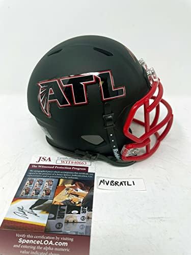 Michael Mike Vick Atlanta Falcons assinou mini capacete personalizado com JSA COA B - Mini capacetes autografados da NFL