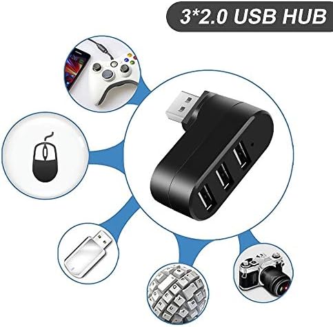 WPYYI USB HUBS 3 PORT USB 2.0 Hub mini Rotate Splitter Adapter Hub para PC Notebook Laptop USB 2.0 Splitter Hub