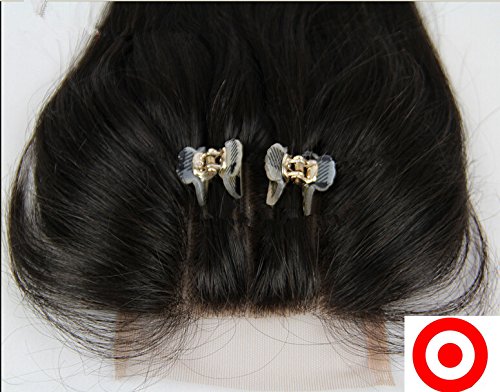 Junhair 3 Way Parte 1pc 4x4 Fechamento de renda com cabelo humano de Remy Indian Virgin 3 Pacotes de tramas mistas de 4pcs Lot