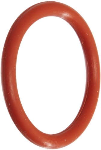 Sr. O-ring 250 O-ring de silicone, durômetro 70A, vermelho, 5 ID, 5-1/4 OD, 1/8 Largura