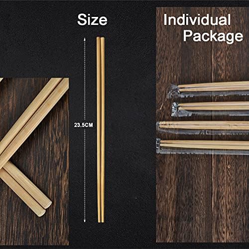Chahoom descartável separado de madeira de bambu-50 pares-100 pares-200 pares-pauzinhos de qualidade premium individualmente embrulhados