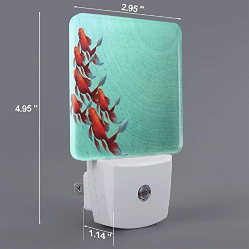 Fish Aquarium Plug-in LED Night Light Lâmpada com sensor de luz Dusk to Dawn Sensor for Bedroom Banheiro Hallway Stairways