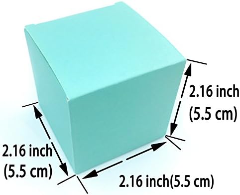 Pequenos cubos turquesa de tratamento de doces de doces a granel caixas de presente azul favores de casamento caixas de