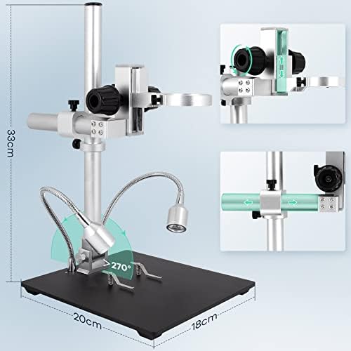 Microscópio digital Digital para adultos, 380p Microscópio digital de 380p de 3,4 polegadas para microscópio de solda de PCB, ferramentas de microscópio biológico, cartão 32G
