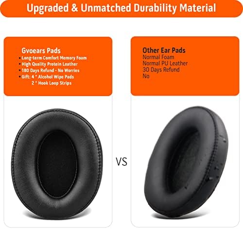 Substituição para almofadas da Sony MDR 7506 Earpads, isolamento de ruído sobre as almofadas de fone de ouvido ajustadas