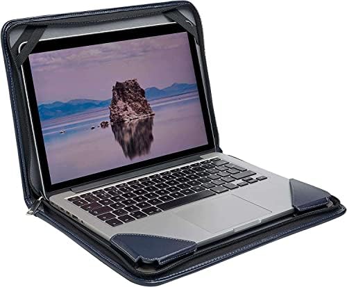 Broonel Blue Leather Laptop Messenger Case - Compatível com Asus Vivobook S15 S531FL 15,6 polegadas