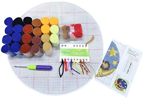 Kits de gancho de trava kits de trava kits de gancho diy carpete, kit de almofada de tapete para crianças/decoração em casa