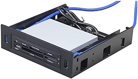 SUROEENE 2 X USB 3.0 Painel frontal com dispositivo de 3,5 polegadas/HDD ou SSD/HDD de 2,5 polegadas a 5,25 Suporte de bandeja de transmissão óptica