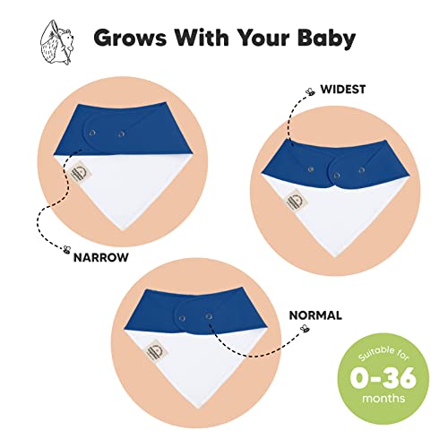 Keababies 8 -Pack orgânicos Baby Bandana Drool Bibs e babadores de bebê para menino, menina - babadores de bandana unissex elegantes - babadores para recém