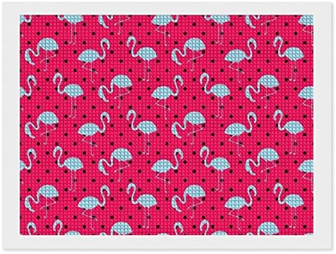 Kits de pintura de diamante pontilhado de flamingo azul e rosa para adultos, perfuração quadrada completa, diamante de diamante arte de parede para decoração de escritório em casa 12 x16