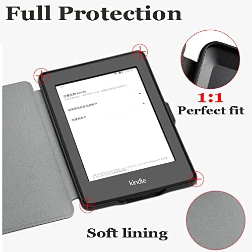 JNSHZ Kindle Paperwhite Signature Edition E -Reader Tampa - Capa de e -book de couro Faux PU 6,8 polegadas com despertar/sono automático,