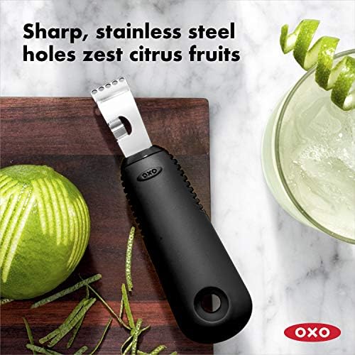Oxo Good Grips Citrus Zester com faca de canal, preto