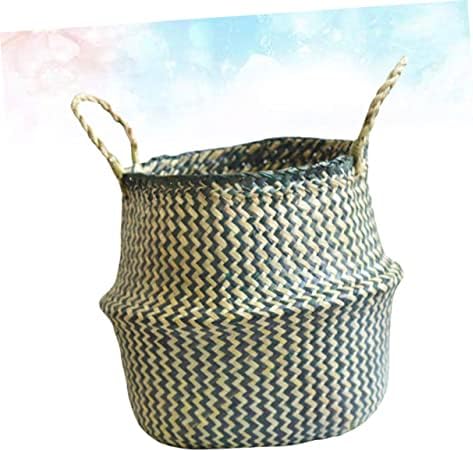 Zerodeko grande lavanderia colapsável plantas casa dentro de casa vasos internos vivos para plantas cestas de ervas marinhas tecidas cestas de ervas marinhas altas decoração caseira cesta de cesta de cesto exibir paz