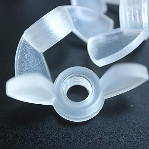 Pacote de 20 borboleta transparente de plástico transparente m6 de plástico transparente, parafusos plásticos-acrílicos