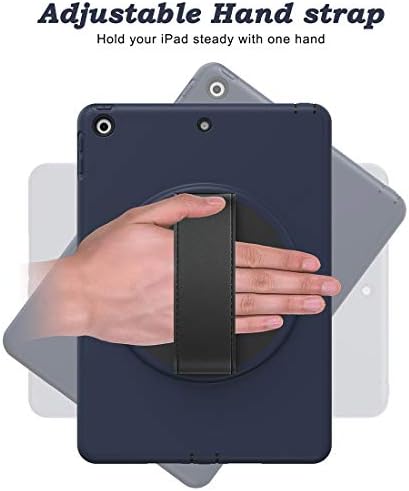 Tablet PC CASE TABELA COMPATÍVEL COM IPAD 10.2 CASO 2020/2019, Tampa de caixa de proteção à prova de choque robusta pesada com alça de mão, Kickstand rotativa