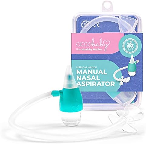 Occobaby Manual Bebê Aspirador nasal - Sucker Nark para crianças e recém -nascidos - Alívio do congestionamento para