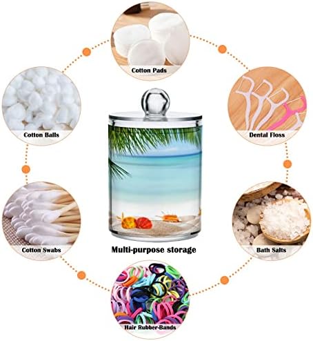 Sea Sandfish Starfish Cotton Swab Suports Recipientes de banheiro Jars com tampas conjuntos de algodão Round Bolder Round Solder