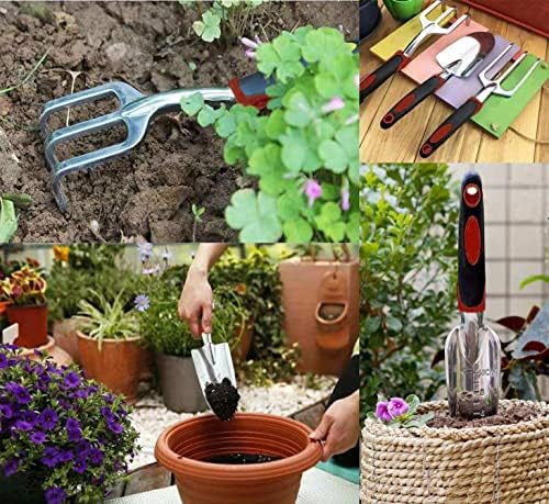 Conjunto de ferramentas de jardim, 3 PCs Ferramentas de jardinagem, incluindo espátula de jardim, espátula de transplante e cultivador