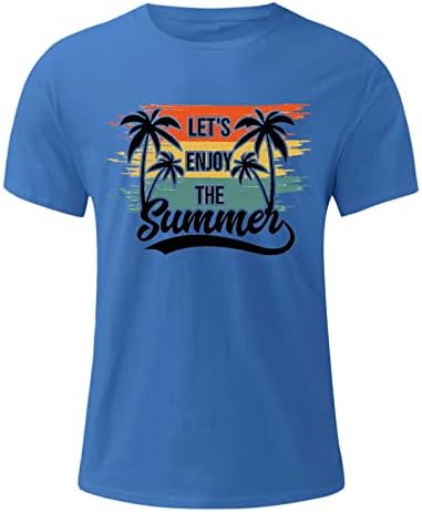 Tops for Men Sunset Sunset Beach Tree Tree Tshirt Carta engraçada Imprimir camisas tropicais de férias de férias de verão