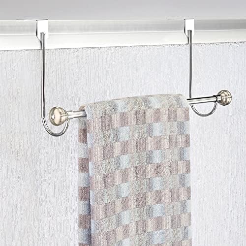 Banheiro de metal mdesign sobre o suporte da porta do chuveiro Towel Racker - Barra de organizador de armazenamento para