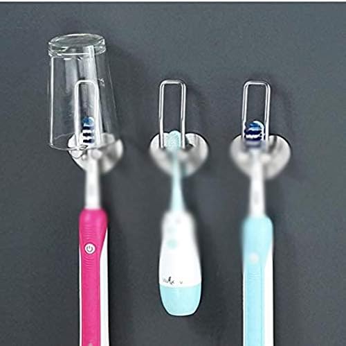 Tfiiexfl de sucção simples de dentes de dentes de dentes de dentes, suporte de escova de dentes de aço inoxidável, posicionamento de