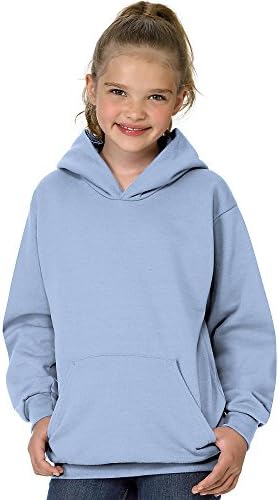 Hanes Youth 7,8 oz. ComfortBlend EcoSmart 50/50 Pullover Hood, XL, azul claro