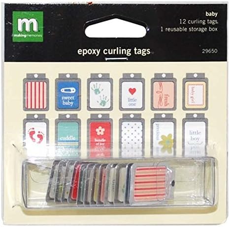 Fazendo memórias Epóxi Curling Tags 12/pacote, bebê