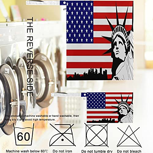 VISESUNNY AMERICAN FLAG ESTARTUTA DE LIBERTY 2PCS Saco molhado com bolsos com zíper para fraldas salateadas reutilizáveis ​​laváveis