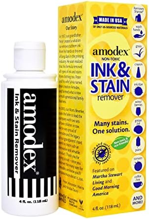 Removedor de tinta e manchas Amodex - Limpa marcador, tinta, giz de cera, caneta, maquiagem de móveis, pele, roupas,