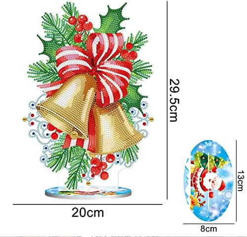 Kits de ornamentos de pintura de diamante de semente de liga de liga, árvore de natal, árvore de natal, pavor de neve